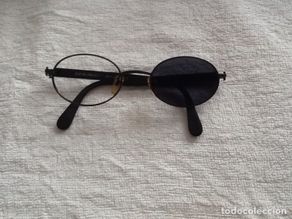 Antiquités: GAFAS SOL GRADUADAS EMPORIO ARMANI MONTURA METAL EN NEGRO (FALTA UN CRISTAL)